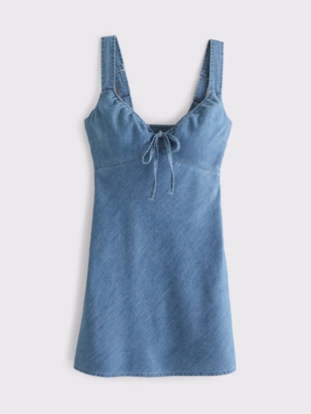 Abercrombie Bra-Free Tie-Front Chambray Mini Dress NWOT